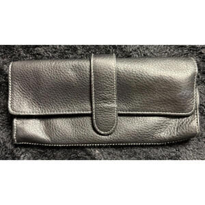 Soprano Black Soft Leather Wallet, Velveteen Lining, Quality Accessory